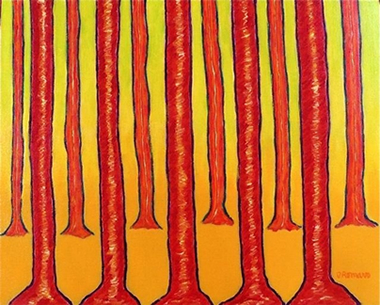 Red Trees #2 by Joe Romano
